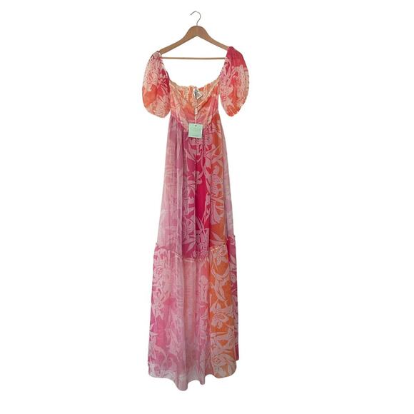 NWT Chio Di Stefania Sheer Maxi Dress Size Medium - Picture 2 of 7